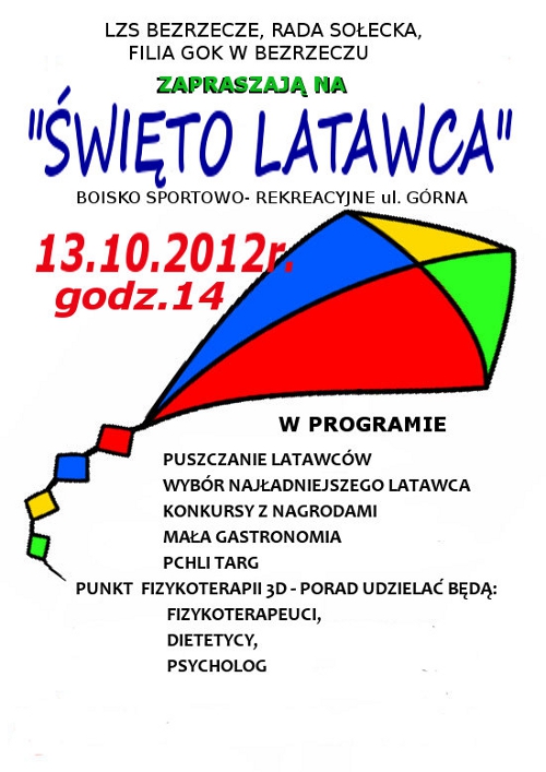 plakat promujący święto latawca