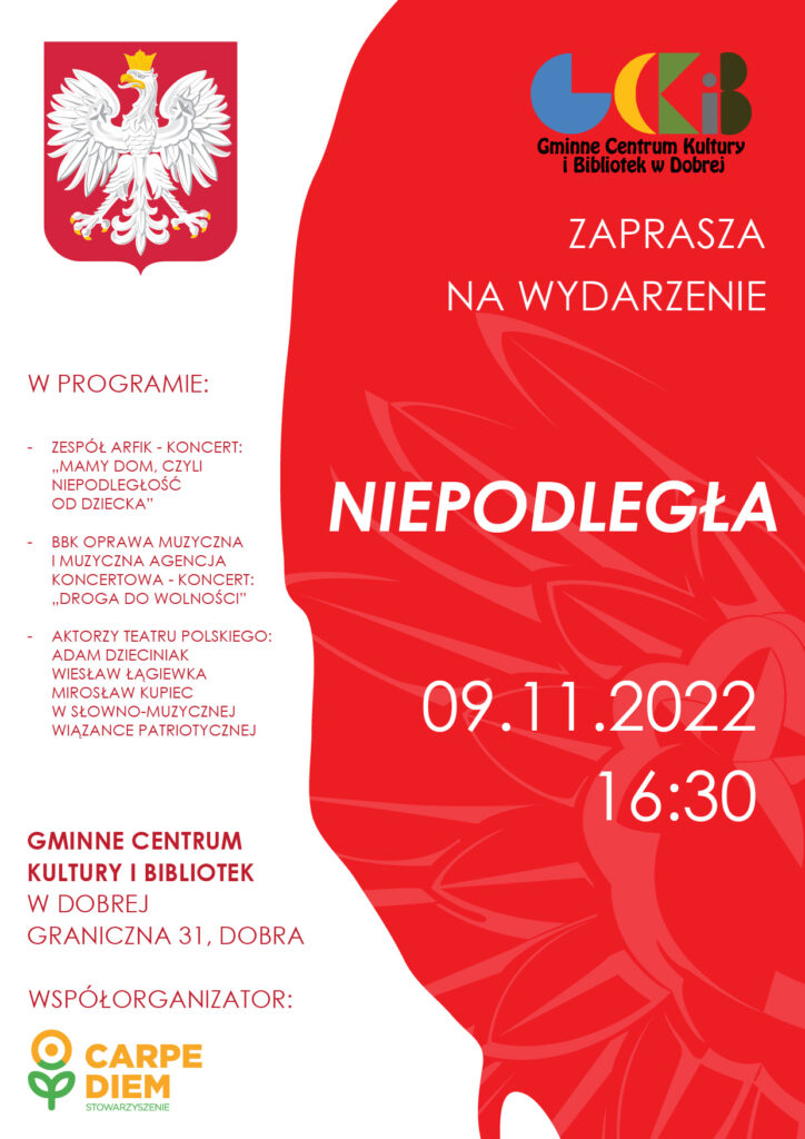 plakat promujący wydarzenie Niepodłegła